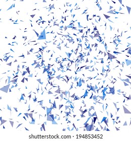 Abstract geometrical background with blue triangles 