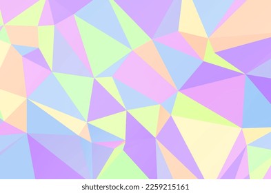 Fondo geométrico abstracto compuesto por polígonos triangulares multicolores
