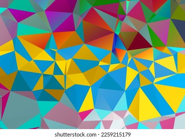 Abstract geometrical background consisting of multicolored triangular polygons
