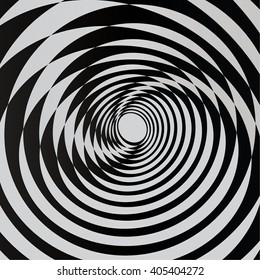 The abstract geometrical background expressing illusion of infinity. Vector illustration.