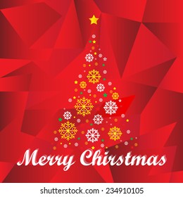 Abstract geometrical background and merry christmas day