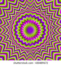Abstract geometrical background with the moving sphere