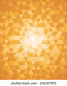 Abstract geometrical background with orange triangles