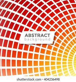 Abstract geometrical background. Part of 3d sphere with square cells background design. Vector illustration.