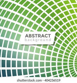 Abstract geometrical background. Part of 3d sphere with square cells background design. Vector illustration.