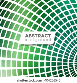 Abstract geometrical background. Part of 3d sphere with square cells background design. Vector illustration.