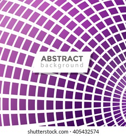 Abstract geometrical background. Part of 3d sphere with square cells background design. Vector illustration.