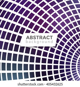 Abstract geometrical background. Part of 3d sphere with square cells background design. Vector illustration.