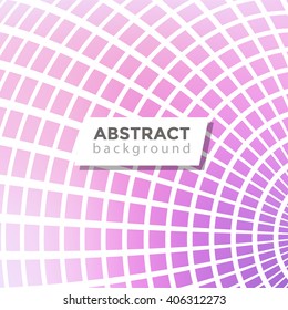 Abstract geometrical background. Part of 3d sphere with square cells background design. Vector illustration.