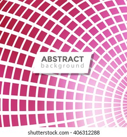 Abstract geometrical background. Part of 3d sphere with square cells background design. Vector illustration.