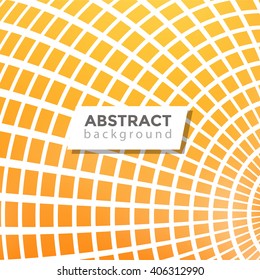 Abstract geometrical background. Part of 3d sphere with square cells background design. Vector illustration.