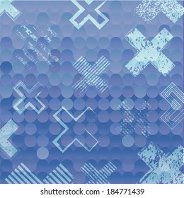 Abstract geometrical background with pluses. Vector.