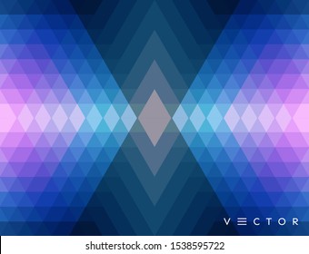 Abstract geometrical background. Polygonal pattern with color triangles. 3d vector illustration for advertising, marketing and presentation.