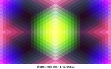 Abstract geometrical background. Polygonal pattern with color triangles. 3d vector illustration for advertising, marketing and presentation.