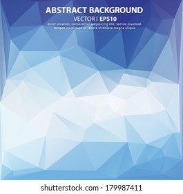 Abstract geometrical background polygonal. Triangles blue. Vector EPS 10 illustration.