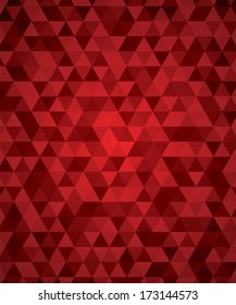 Abstract geometrical background with red triangles