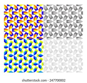 abstract geometrical background - seamless texture pattern set.vector