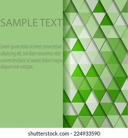 Abstract geometrical background with space for your text. Triangle pattern. vector illustration.