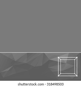Abstract geometrical background. The template design booklet, brochure, banner, document. Cube of lines and dots. Cube of the lines connected to points.
