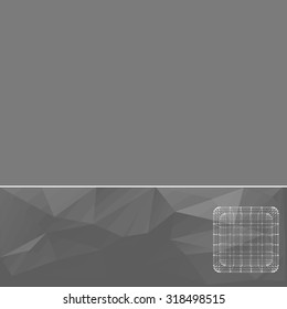 Abstract geometrical background. The template design booklet, brochure, banner, document. Cube of lines and dots. Cube of the lines connected to points.
