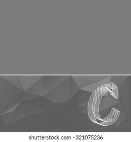 Abstract geometrical background. The template design booklet, brochure, banner, document. Cube of lines and dots. Cube of the lines connected to points.