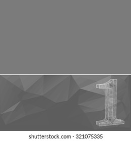 Abstract geometrical background. The template design booklet, brochure, banner, document. Cube of lines and dots. Cube of the lines connected to points.