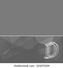 Abstract geometrical background. The template design booklet, brochure, banner, document. Cube of lines and dots. Cube of the lines connected to points.