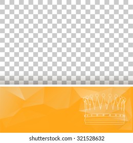 Abstract geometrical background. The template design booklet, brochure, banner, document. Crown of lines