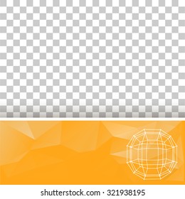 Abstract geometrical background. The template design booklet, brochure, banner, document. Cube of lines and dots. Cube of the lines connected to points.