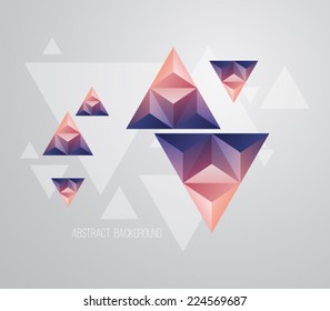 Abstract geometrical background template with triangles, clean and modern style design. Vector eps 10 