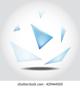 Abstract geometrical background triangle modern style