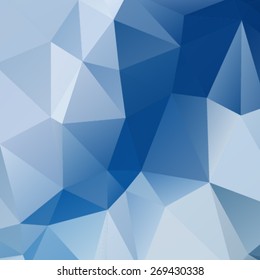 Abstract geometrical background with triangles in blue colors