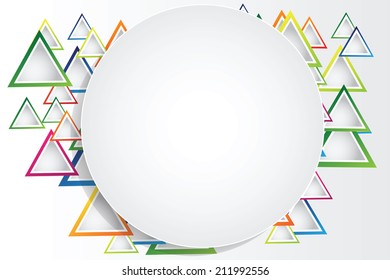 Abstract geometrical background with triangles and space for your message