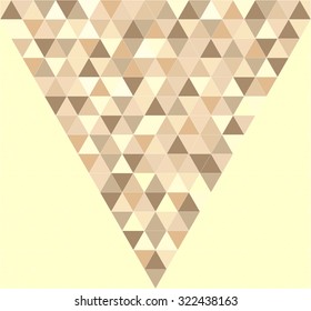 Abstract geometrical background with triangles and space for message. Vector.