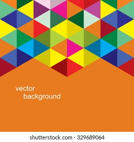 Abstract geometrical background with triangles and space for message. Vector.