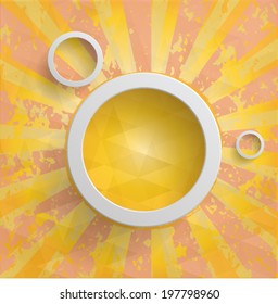 Abstract geometrical background. Vector. Summer background. Sun.