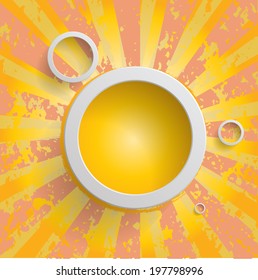 Abstract geometrical background. Vector. Summer background. Sun.