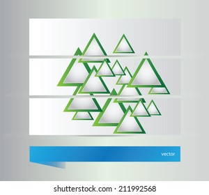 Abstract geometrical banners with triangles 