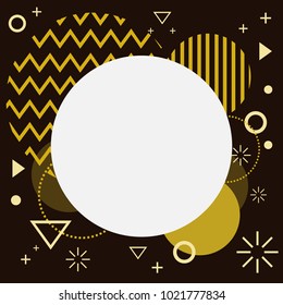 Abstract geometrical black and yellow background
