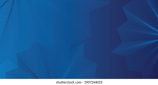 Abstract geometrical blue background with wave line stripe pattern. Modern wave digital technology concept. Abstract internet communication, future science techno design