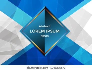 Abstract geometrical and blue with triangle  and polygon background. illustration vector design