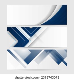 Abstract geometrical blue and white with triangle banner background. illustration vector design