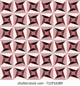 Abstract geometrical brown color pattern. Visual illusion