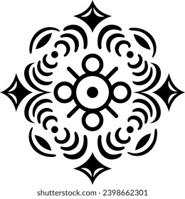 Abstract geometrical circular decorative label.