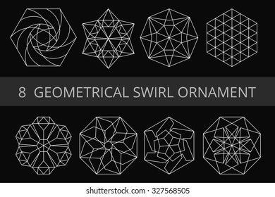 Abstract Geometrical Circular Design Elements, Vector illustration for logo design.