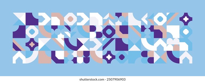 Abstract geometrical colorful with mosaic banner background. illustration vector design