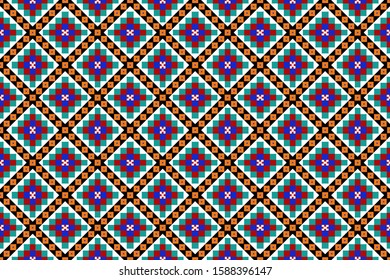 Abstract geometrical colorful square pattern with background