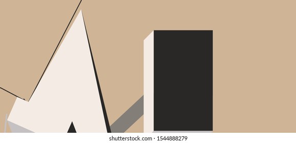 An abstract geometrical composition consisting of chaotically scattered geometric elements. Vector illustration of a style of supermatism. Creative graphic design for poster,brochure,flyer and card.