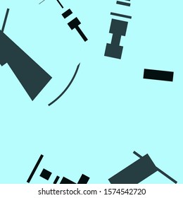 An abstract geometrical composition consisting of chaotically scattered geometric elements. Vector illustration of a style of supermatism. Creative retro futuristic poster.