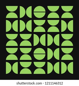 Abstract Geometrical Composition with semicircle segments. Vector illustration background and texture.
